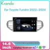 Krando 14.6インチ マルチメディア DVD Android カーラジオ トヨタ タンドラ 2022-2024 ナビゲーション GPS Carplay ヘッドユニット 2