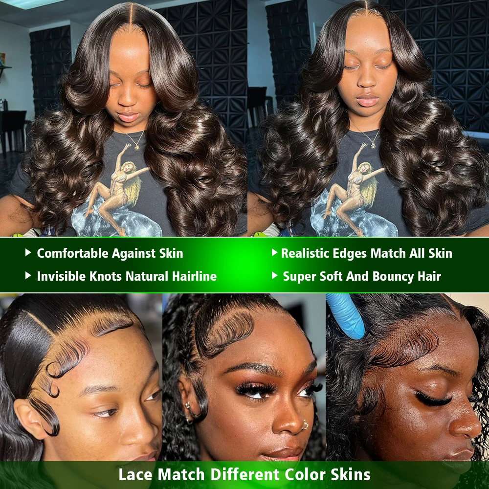 300% Body Wave Perücken 13x6 HD Lace Front Echthaar Perücken 30 Zoll brasilia nische Spitze Frontal Perücke für schwarze Frauen