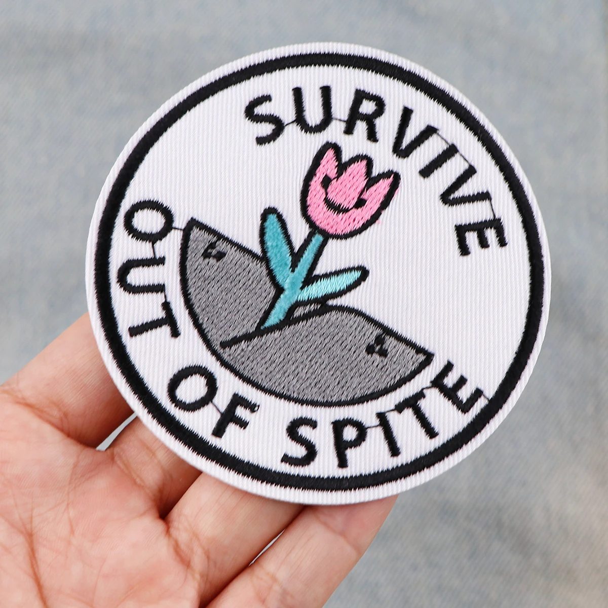 Rainbow Quotes Embroidered Patch for Clothing Jackets Thermoadhesive Patch DIY Iron on Patch Applique Sticker