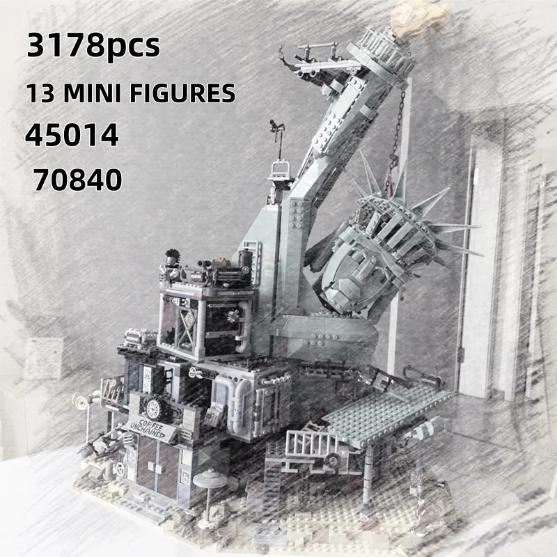 

3178pcs collapsed large Doomsday Fort building model building blocks adult difficult toy gift model 45014 birthday gift