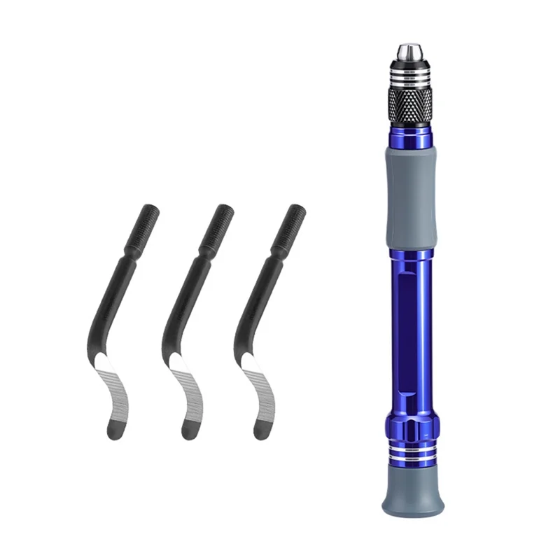 مجموعة إزالة الأزيز مع شفرات 3 قطع، مجموعة سكاكين تشذيب الأزيز، أداة إزالة الأزيز للمعادن، الراتنج، PVC-B61B #1