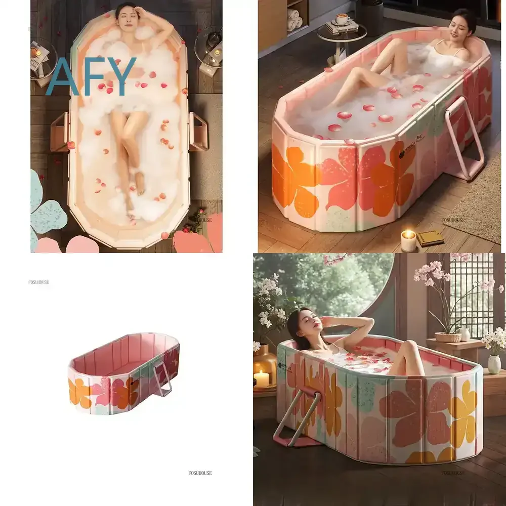 Modern Convenient Bathtub for Bathroom Small Full-body Plastic Bathtubs Minimalist Foldable Multi-functional Tubs for Home