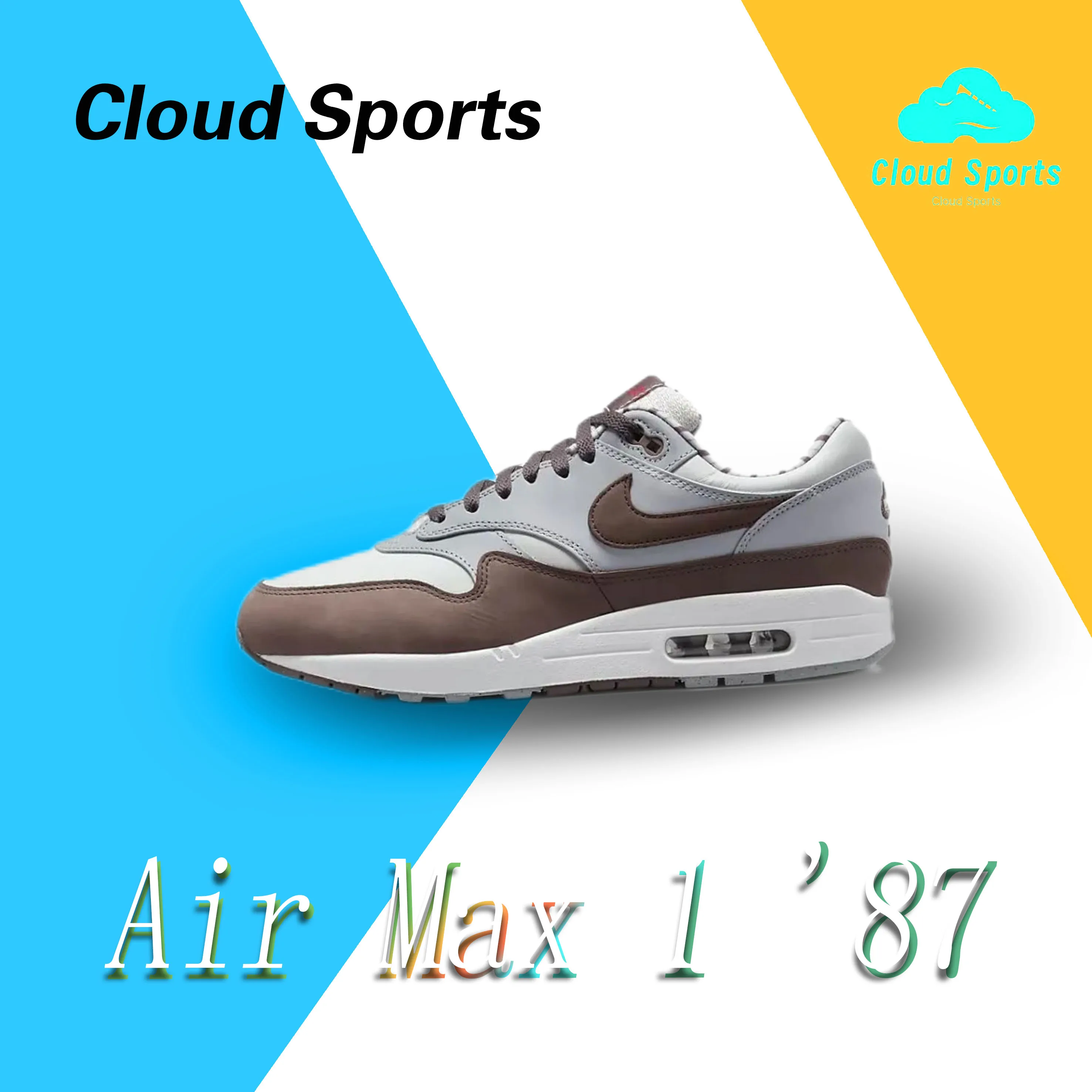 Nike New Air Max 1 '87 Men's Sneakers winter Fashionable and comfortable casual shoes Lightweight and wearable grey