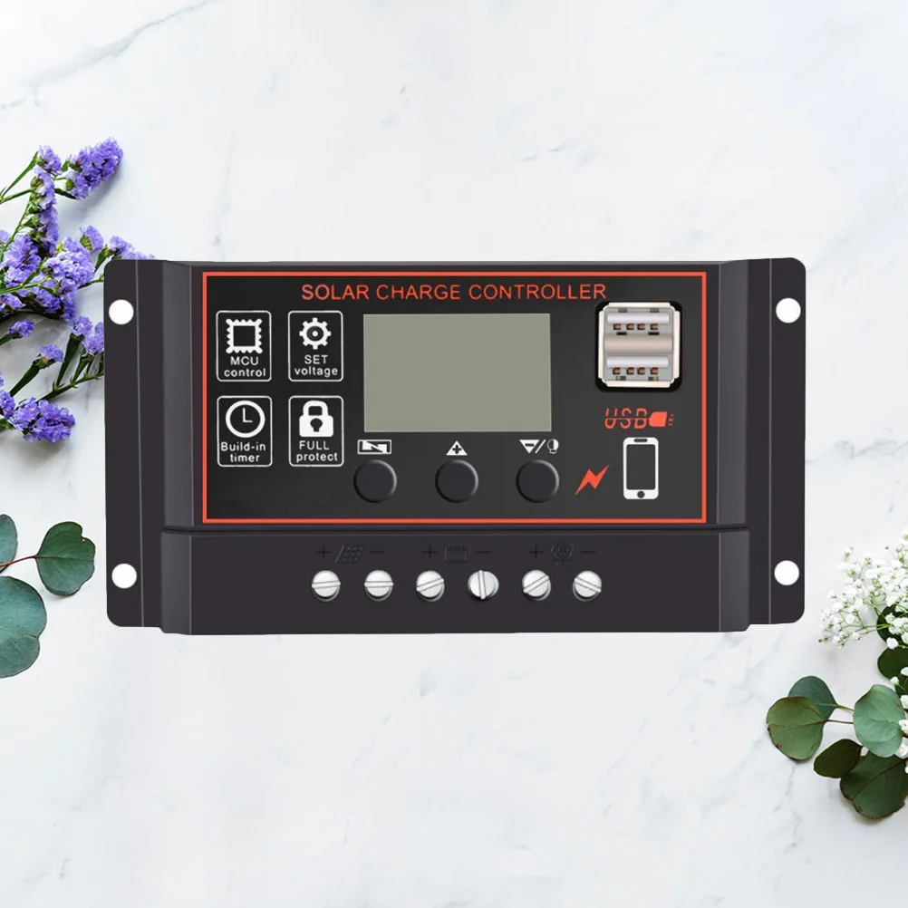 

30A 12V 24V Charge Lcd Display Dual Usb Pwm Charging Dual Protection Over-Current Short Circuit Panel