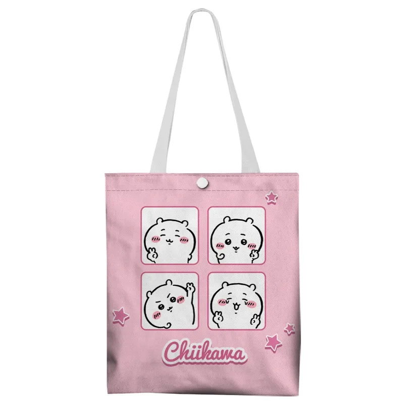 Neue Chiikawa Anime Kawaii Schulter Leinwand Briefpapier Tasche Student Hachiware Usagi Cartoon niedlich große Kapazität Lagerung Handtasche