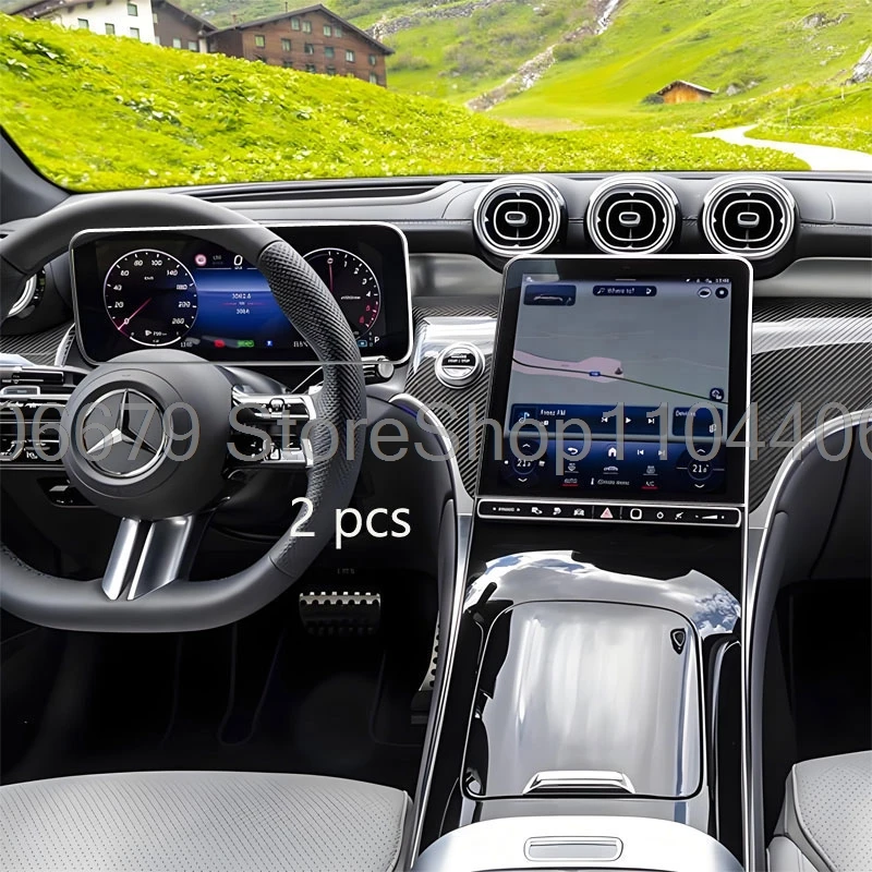 

Tempered Glass screen protector For Mercedes Benz GLC 300 260 car 2023 2024 2025 11.9 Inch radio GPS and 12.3 Inch Instrument