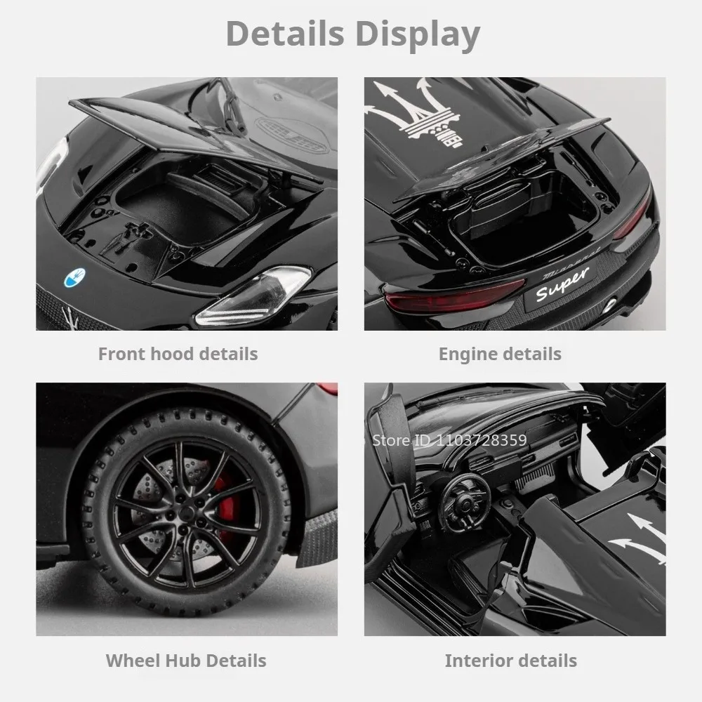 Sportwagen im Maßstab 1:32 Modell MC20 Tomahawk SRT Spielzeug Legierung Druckguss Sound Licht Türen geöffnet zurückziehen Ornament Supercars für Kinder