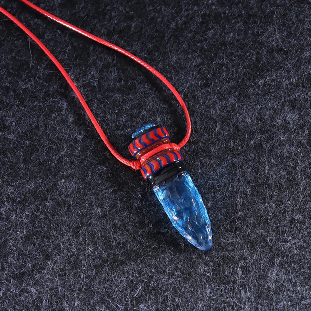 Anime Princess Necklace Cosplay Hime Amulet Blue Wolf Fangs Pendant Jewly Accessories Prop Fans Gift