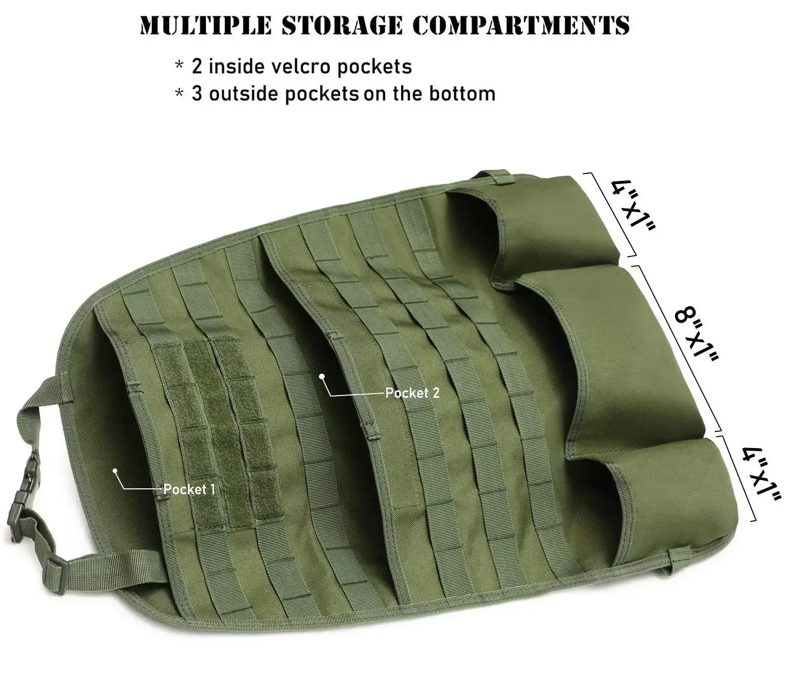 Molle Autostoel Rugleuningpaneel Opbergtas Universele Jachtaccessoires Reisvoertuig Stoelhoes Beschermer Edc Gereedschapstas