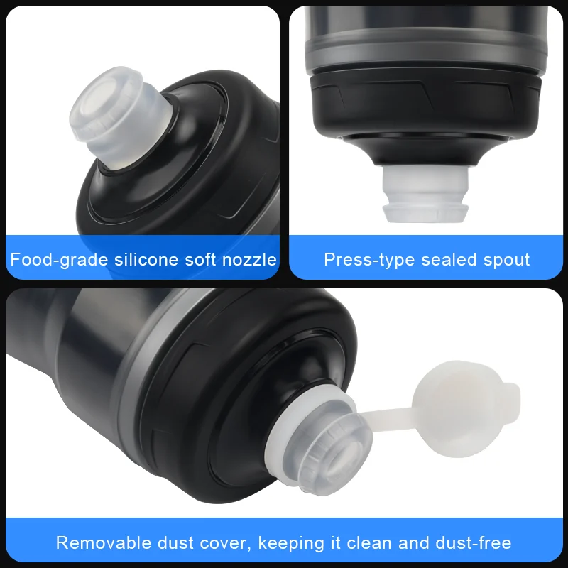Fahrrad-Wasserflasche, 610 ml, aus PP5-Kunststoff, für Outdoor-Aktivitäten wie Laufen, Klettern und Sport, mit Quetschgriff, Fahrrad-Wasserbecher, tragbare Fahrradzubehör. – Detail 11