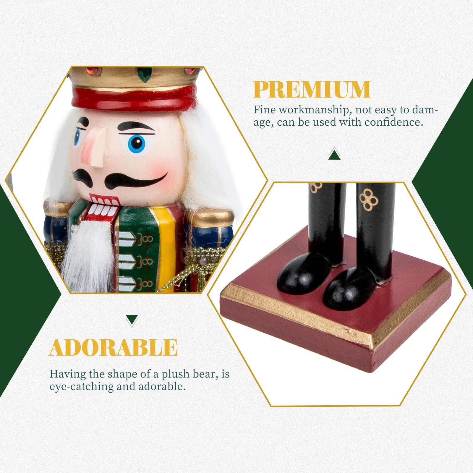 

Wooden Nutcracker Xmas Desktop Ornament Creative Xmas Tabletop Decor Christmas Gift Nutcracker Decoration Christmas Gift