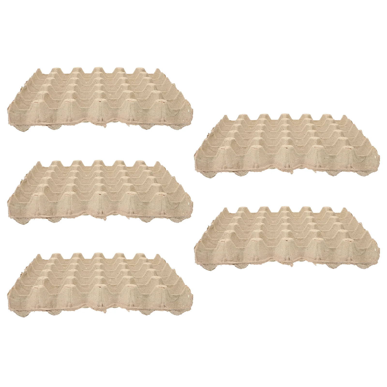 

5pcs Paper Pulp Egg Cartons 30 Eggs Capacity Safe Stackable Reusable Bulk Egg Trays Storage Organizer Crate Cardboard