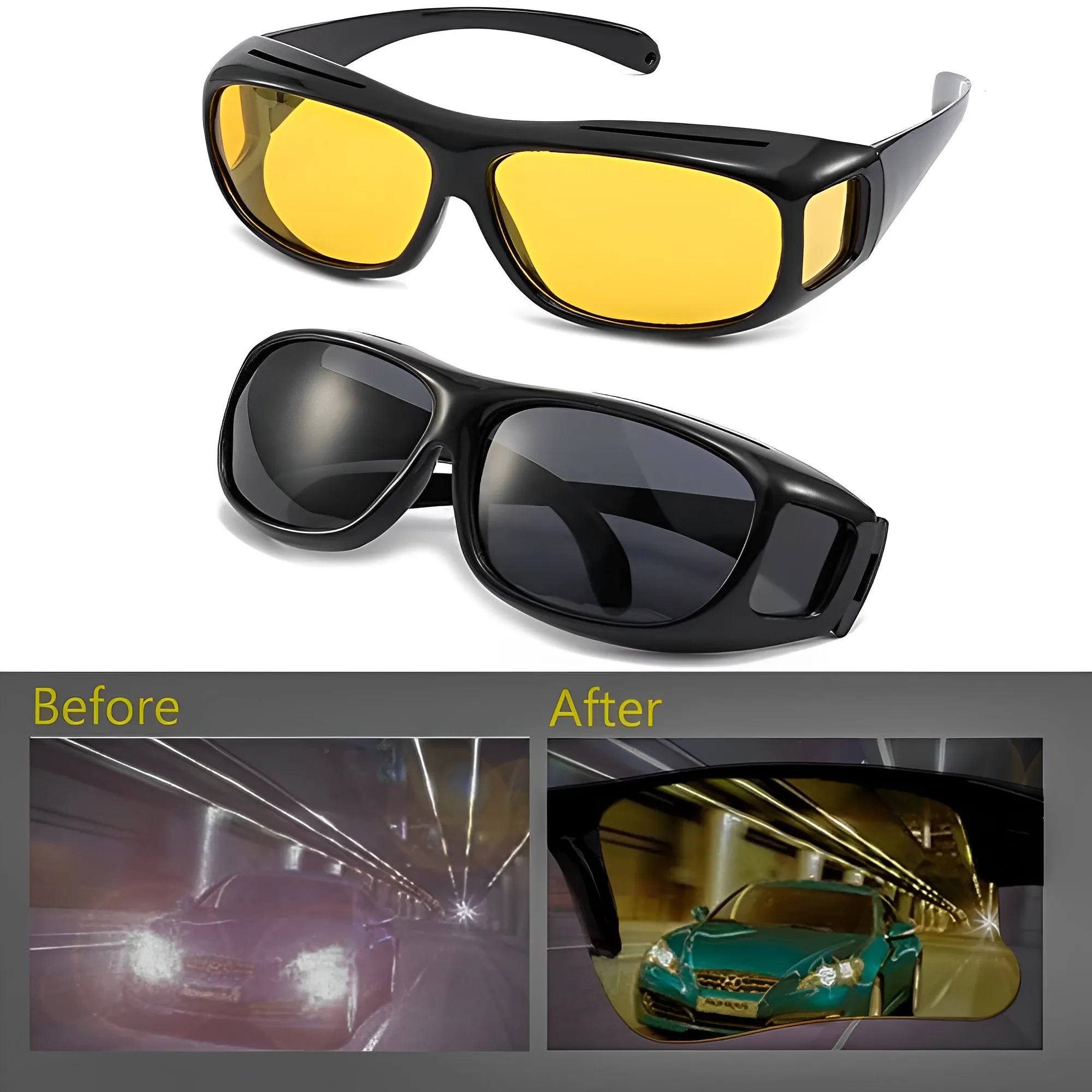 

Car Night Vision Goggles Sunglasses Driver Universal Goggles Anti-glare Protective Gear Safety Driving Motocross Cycling Goggles