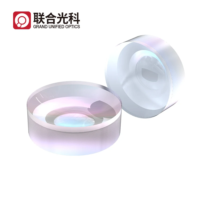 Diameter 12.7mm Optical Glass Materials Glued Negative Doublet Achromatic Lenses