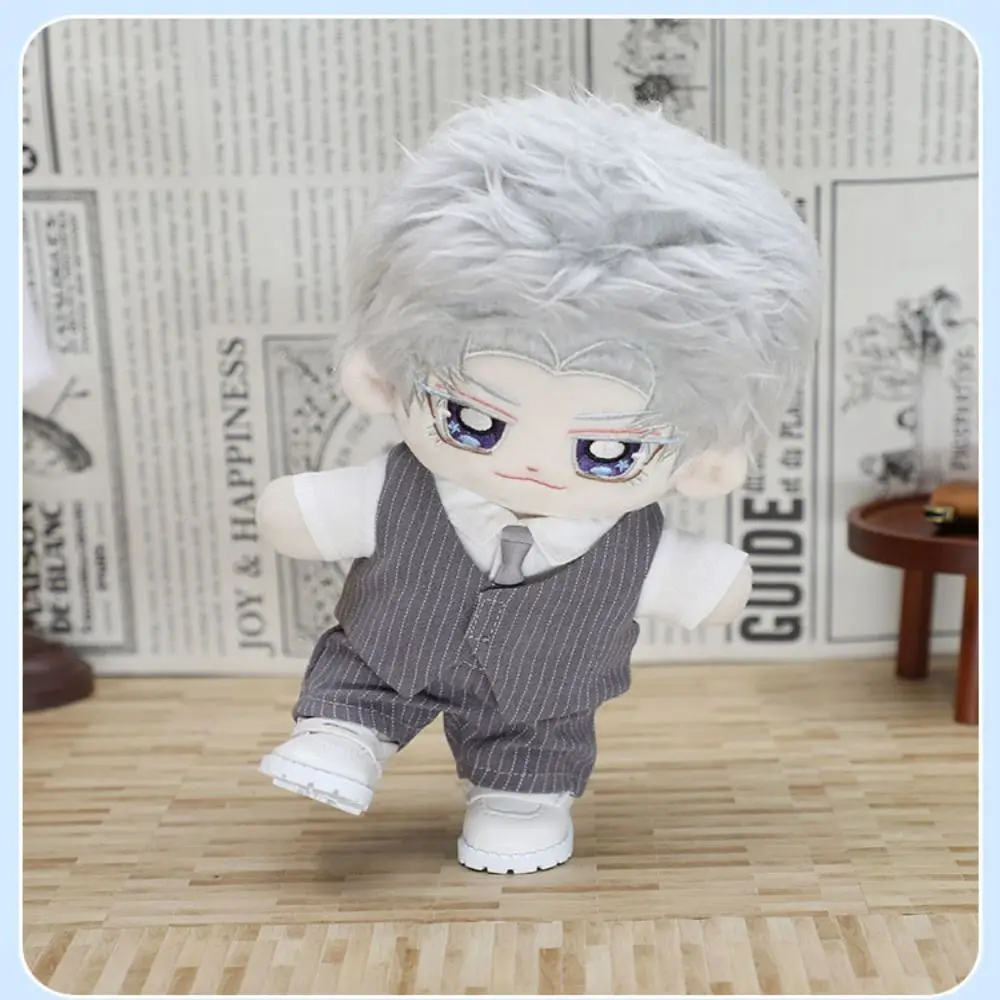 Fashion 20cm Cotton Doll Jacket Pants Handmade Outfits T-shirts Vest 1/12 BJD Doll Shirt Ties Suits Kids Toys Doll Accessories