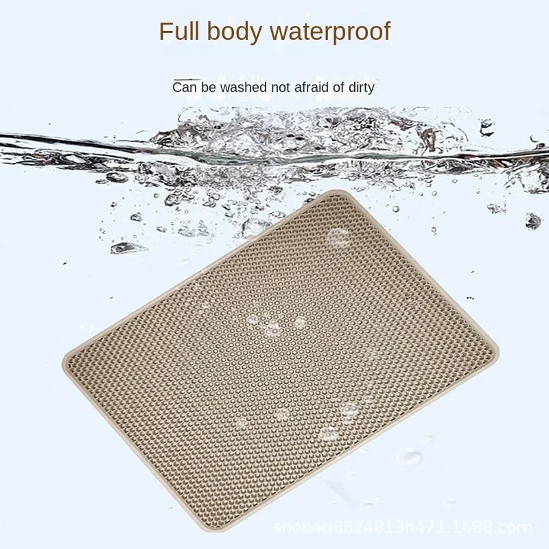 Large Size Cat Litter Mat Double Layer Waterproof Pet Litter Box Mat Non-slip Sand Cat Pad Washable Bed Mat Clean Pad Products image 4