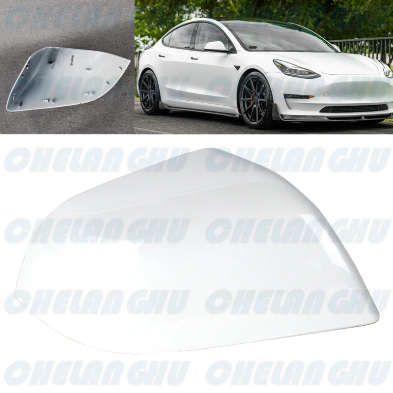 

Right Side white Painted Rear Mirror Housing Cover Cap for Tesla Model 3 2017 2018 2019 Car accessories