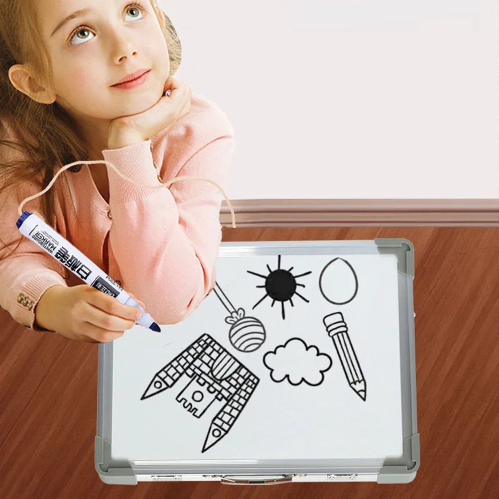Tableau blanc de bureau pliable Double face magnétique Portable, tableau d'écriture effaçable pour salle de classe, bureau, usage domestique