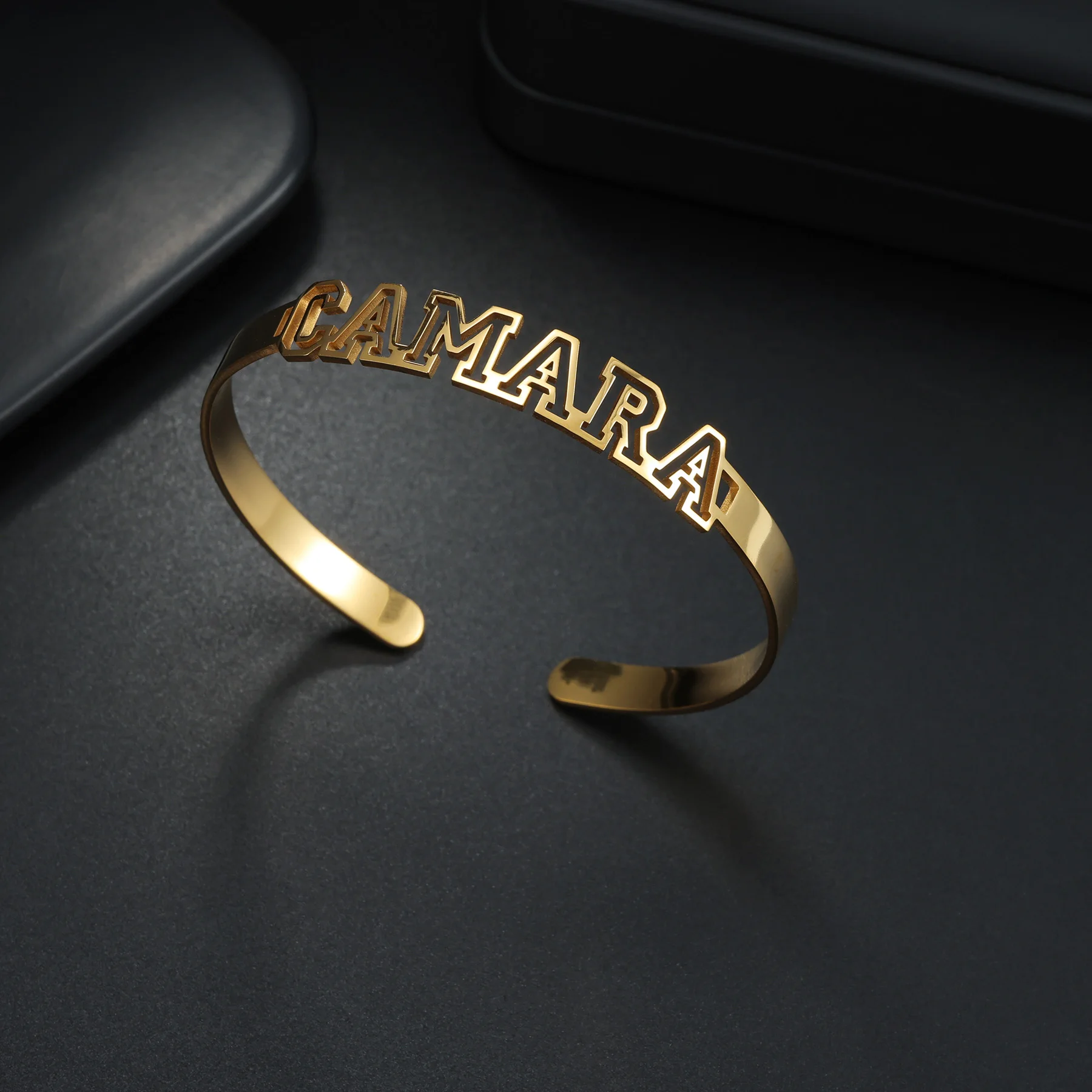 Nextvance Custom Name Bangle For Women Men Stainless Steel Personalized Open Cuff Bracelet Jewelry Birthday Christmas Gifts