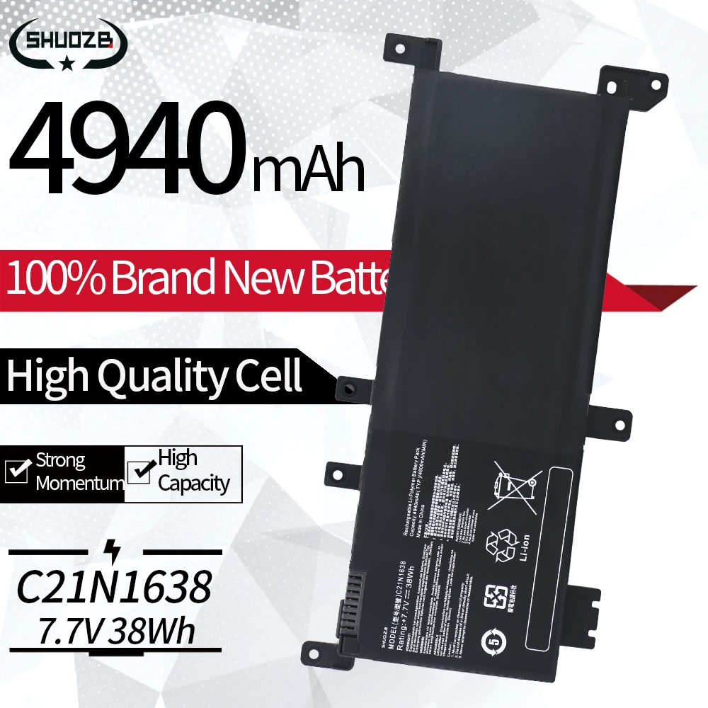 

Новый аккумулятор для ноутбука C21N1638 ASUS X442UR X442UQ X442UN F442U F442UR A480UF A480UR A480UA A480U X442UA X442UN F442UF R419U