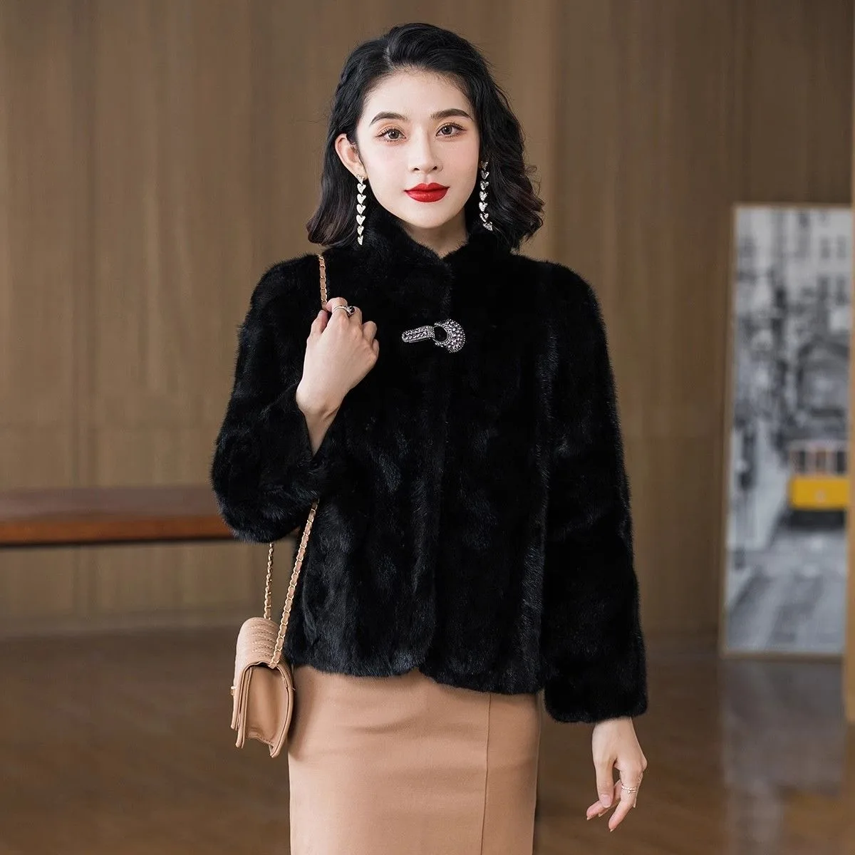 Hot-selling Fashion New Mink Fur Jacket Women Autumn Winter Real Mink Fur Coat High Quality Genuine Fur Short Street Clothing