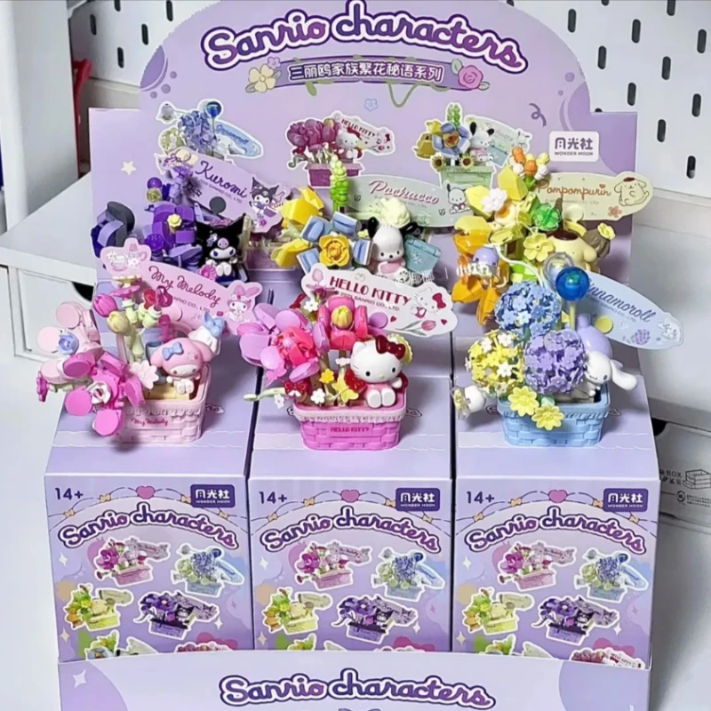 

Набор-сюрприз Sanrio Hello Kitty, Куроми, Почакко: Букет в коробке, аниме-мерч, модели, фигурки, игрушки, подарок для детей на праздники