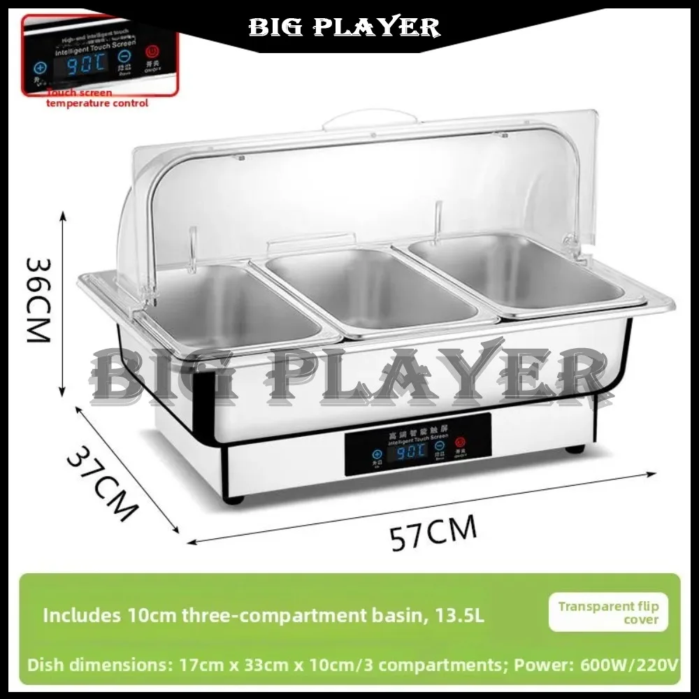 

Commercial Stainl Steel Deep Pot for Hot Pot Display Kitchen Warming Pan for Cooked Meat Insulated Basin