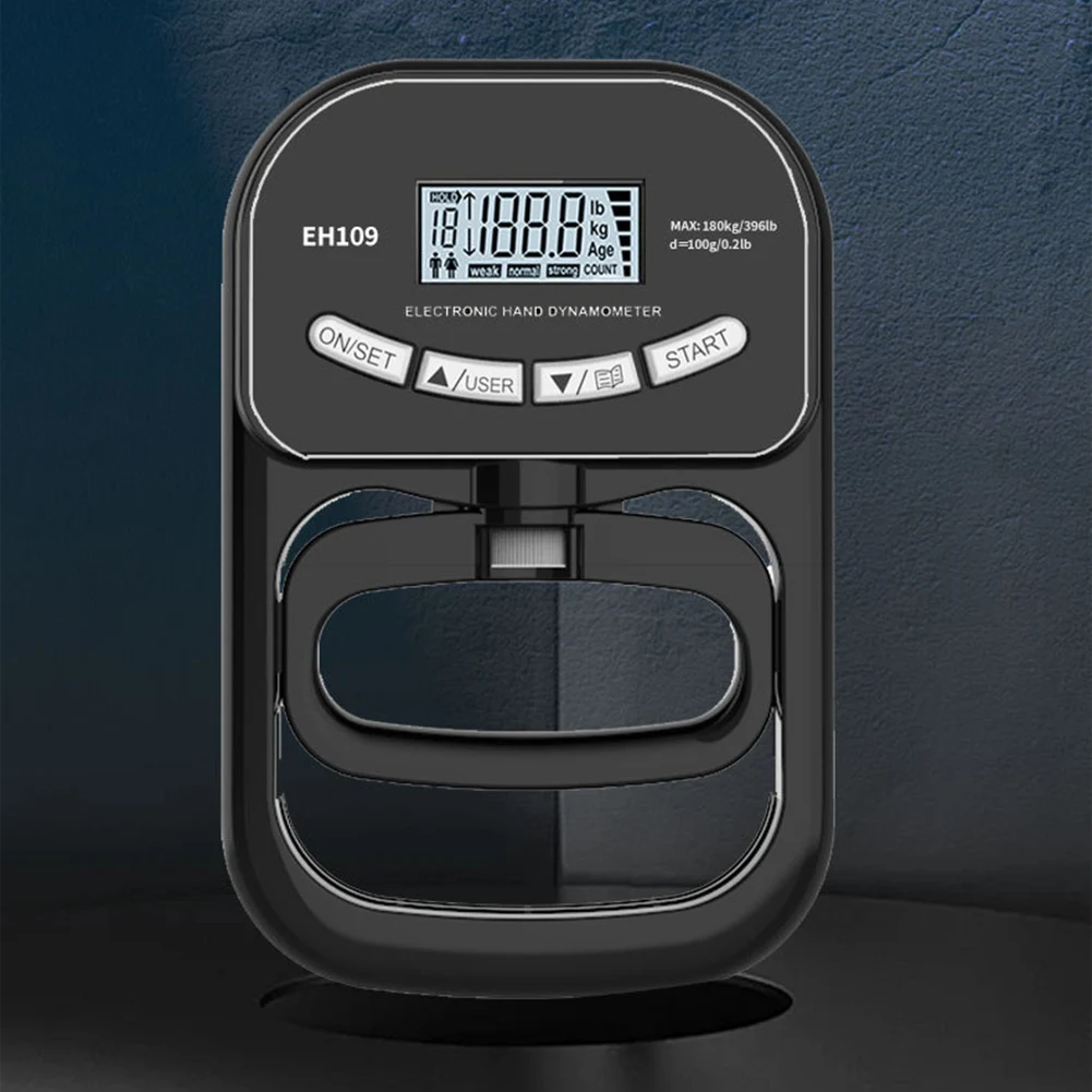 مقياس قوة اليد الرقمي جهاز تمرين اليد USB قابل لإعادة الشحن قبضة اليد مقياس التدريب بطارية تعمل 120 كجم/264 رطل للرياضة #1