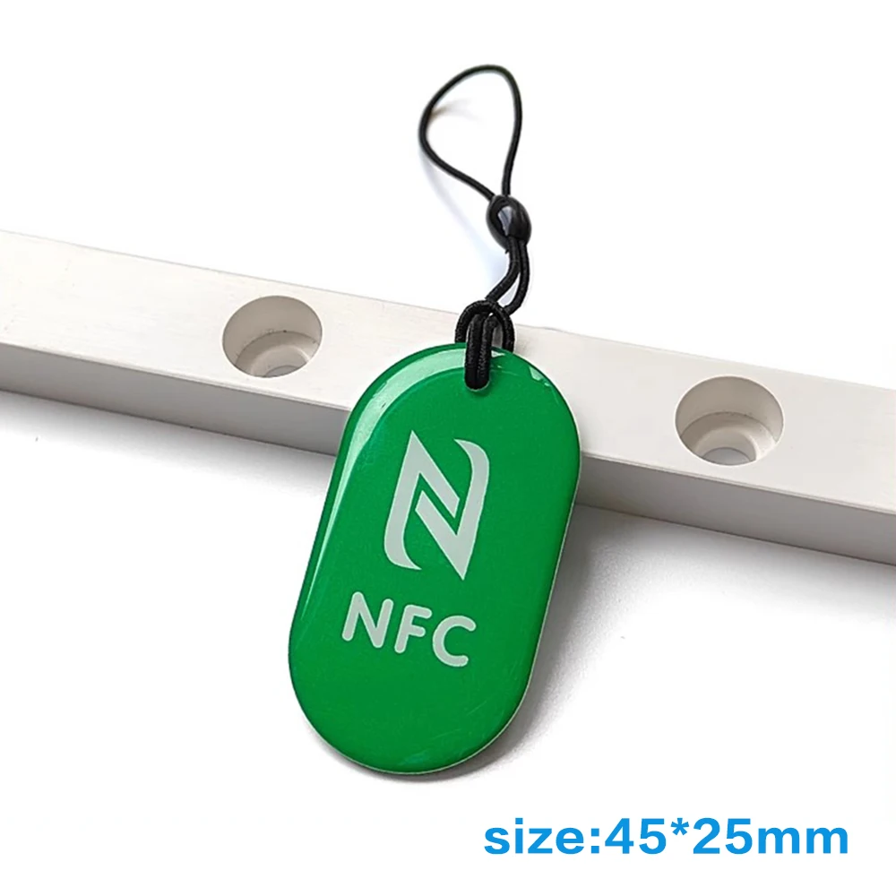 NFC 드롭 접착 카드 에폭시 스마트 카드 ISO14443A 13.56MHz NXP NTAG213 칩 방수 라벨 RFID HF 스마트 전자 태그 20개
