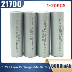 Original 3.7V 21700 Battery 5000mAh 50A Power Li-ion High Discharge Rechargeable Lithium Battery for Power Tools Flashlight Cell