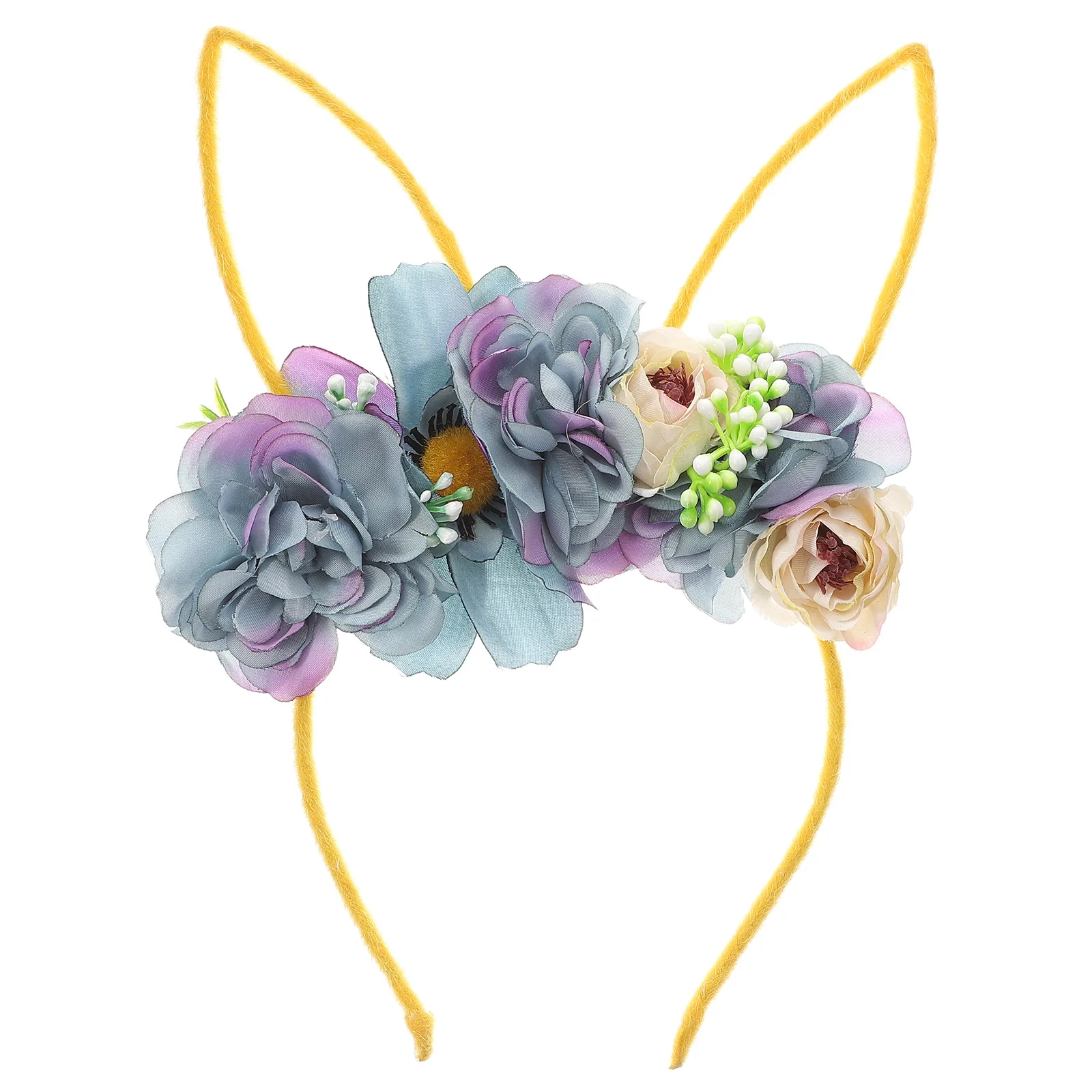 

Flower Headband Women Rabbit Ears Costume Girls Headbands Hair Accessories Bunny Lightweight Premium Textured Holiday Birthday