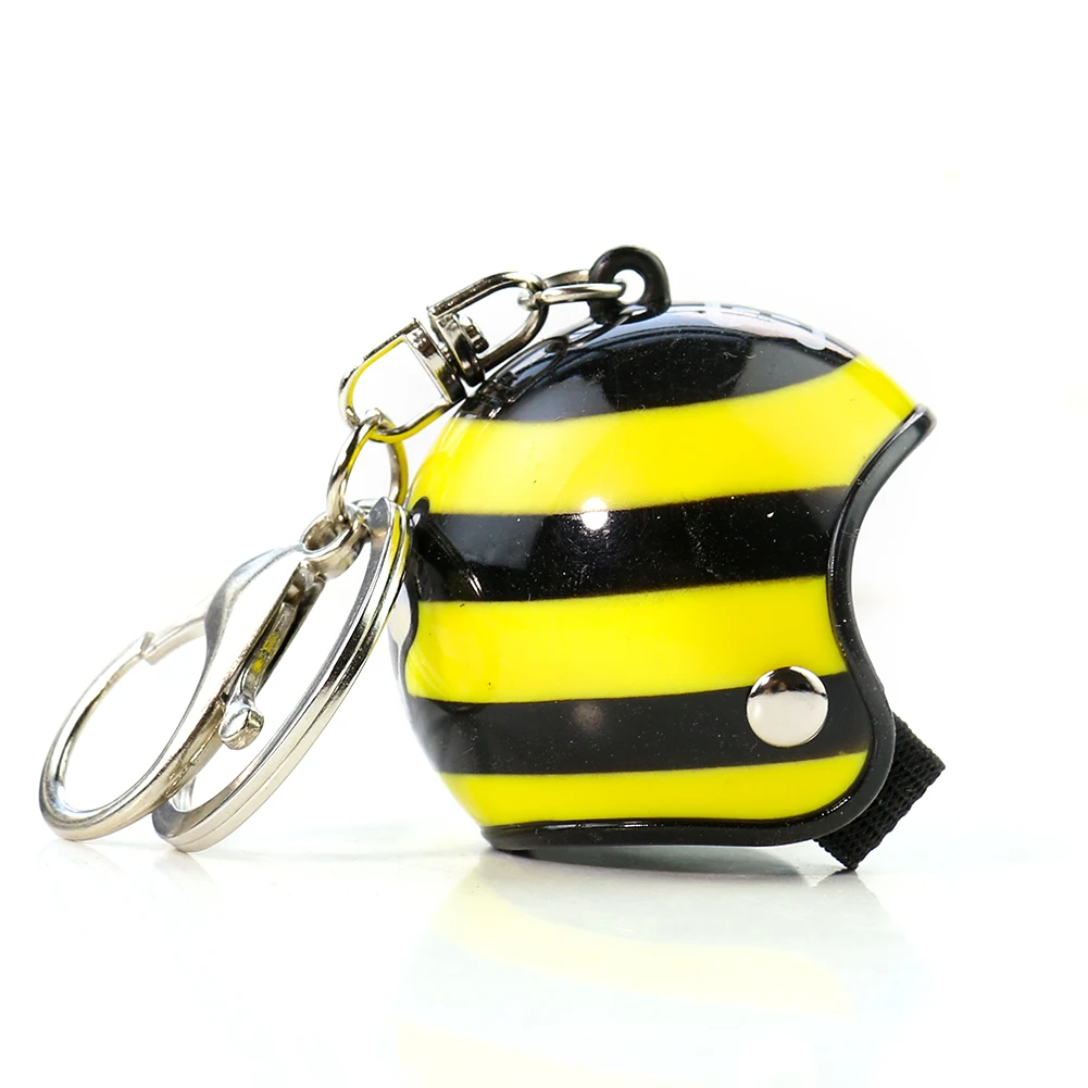 Motorcycle Flame Helmets Key chain Women men Cute ladybird Safety Helmet Bike Car Keychain Bag Key Ring gift Jewelry wholesale