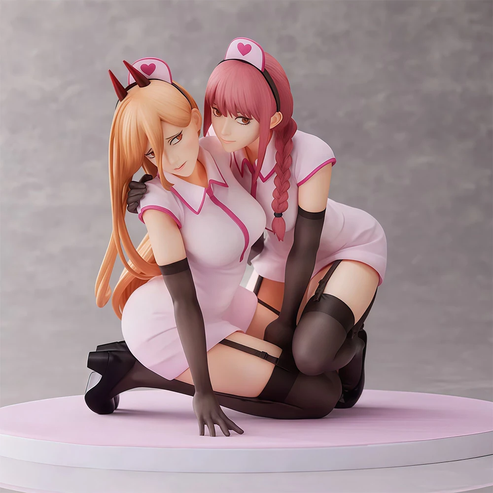 New Chainsaw Man Anime Figure Power‌ & Makima Action Figure Gk Statue Model Collection Decoration Desk Toys Surrounding Gifts