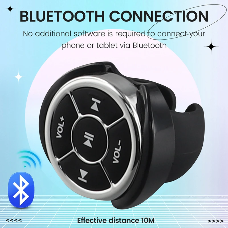 Bezprzewodowy pilot Bluetooth Samochód Motocykl Rower Przycisk multimedialny Odtwarzacz muzyczny MP3 Dla tabletu z systemem Android IOS