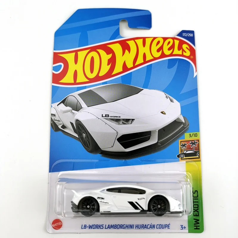 Hot Wheels LB-WORKS LAMBORINI HURACAN COUPE, modelo de metal fundido, coleção de veículos de brinquedo, 1:64, 2022-172