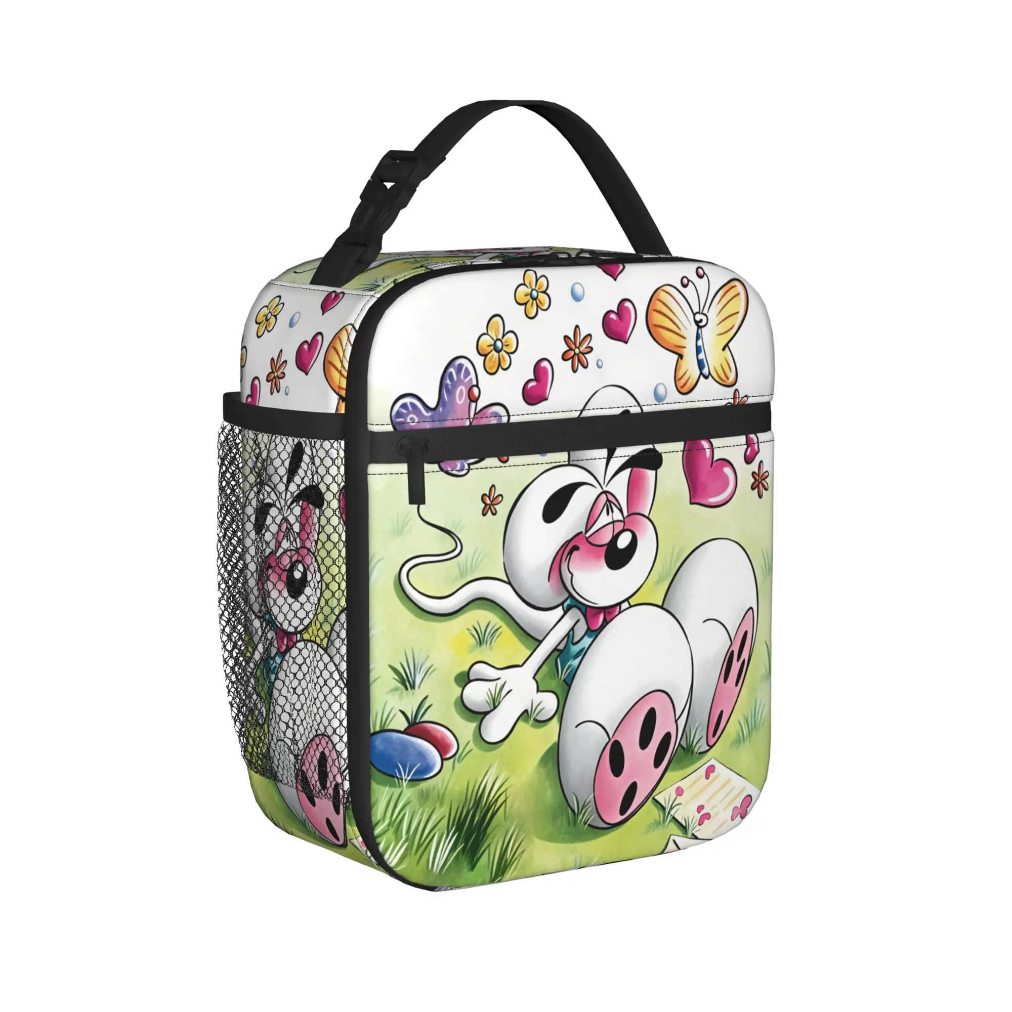 Cartoon D-Diddl Lunch Bag  Fun Lunch Box Travel Portable Tote Food Bags For Women Oxford Graphic Cooler Bag