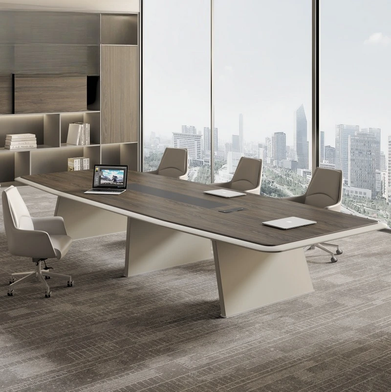 

Light Luxury Conference Table Office Furniture Boss Office Desk and Chair Conference Room Reception Negotiation Training