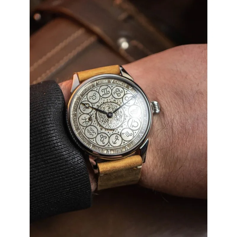 Exclusive 12 Constellation Coin Handmade Men's Mechanical Watch