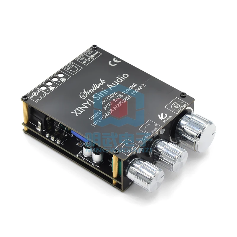 XY-T100L Bluetooth 5.0 With Front LeveL HigH And Low Frequency Adjustment Stereo Digital Amplifier Board Module 100W * 2