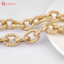 1 Meter Oxidation Gold Color Aluminum Round O Shape Chains High Quality Diy Jewelry Making Supplies Necklace Accessories