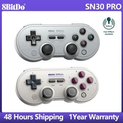 8bitdo-controlador inalámbrico SN30 Pro, controlador Hall con Bluetooth, compatible con Nintendo Switch OLED, Windows, Android, macOS, Steam Gamepad