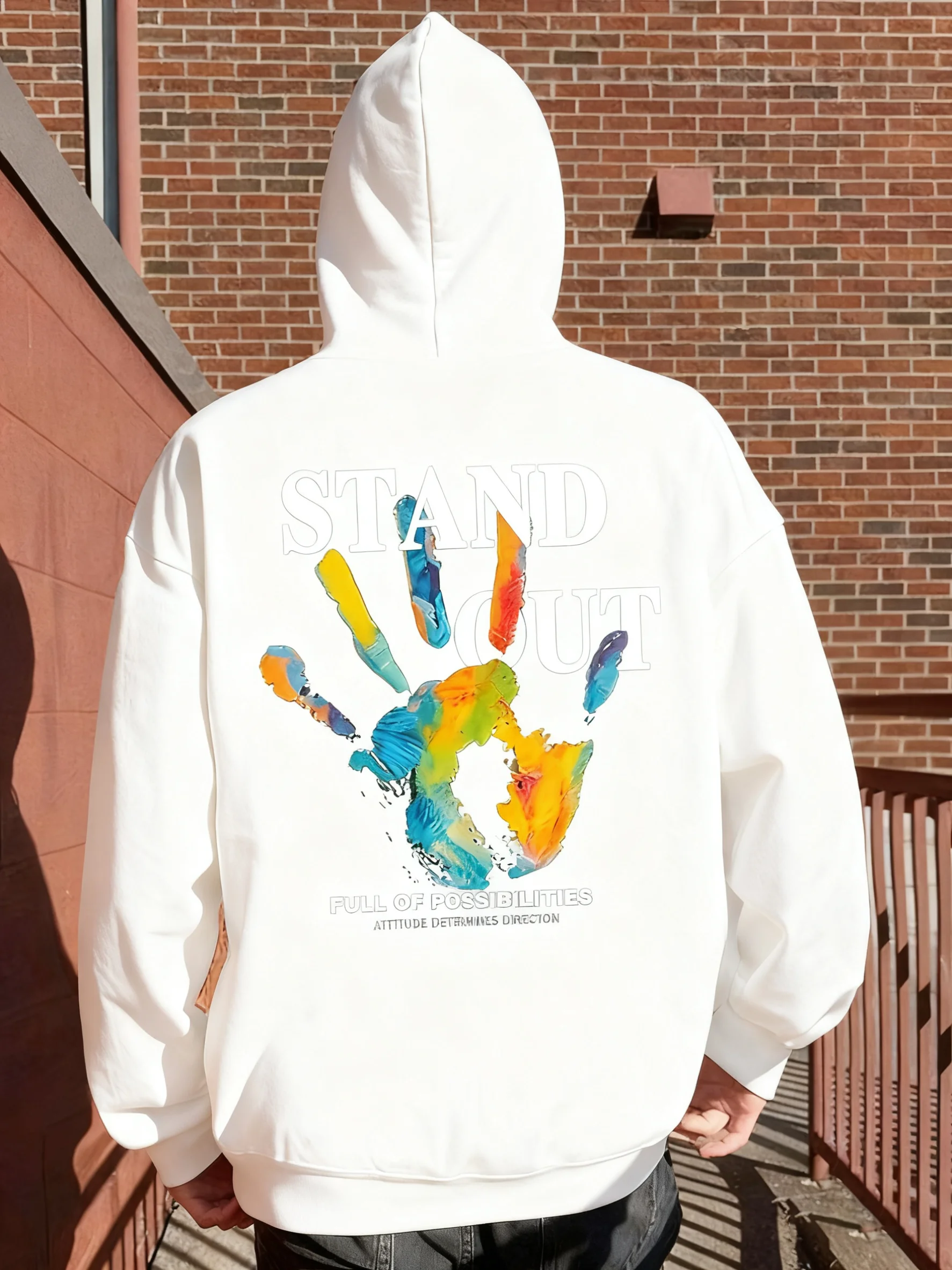 سويت شيرت رجالي كاجوال بقلنسوة على طراز الشارع القديم، سويت شيرت رجالي بغطاء للرأس #6