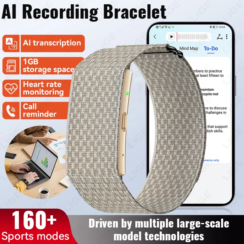 lige-audio-recording-translator-smart-bracelet-sport-fitness-band-health-monitor-smart-watch-ai-transcription-1gb-voice-recorder