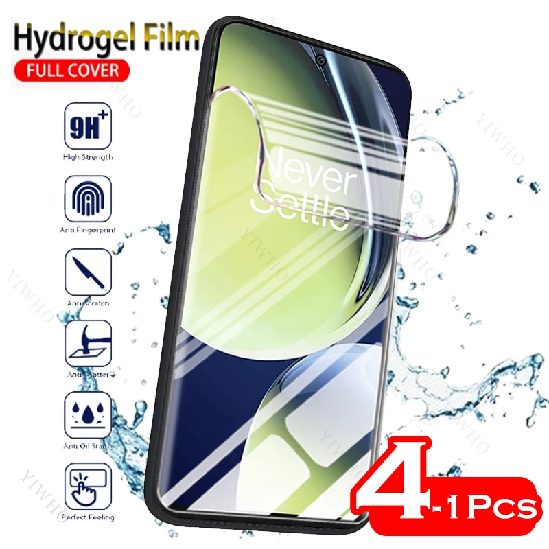 4-1psc Front Safety Hydrogel Film for OnePlus Nord CE 3 Lite CE3 Protective Screen Protector Transparent Film Not Tempered Glass