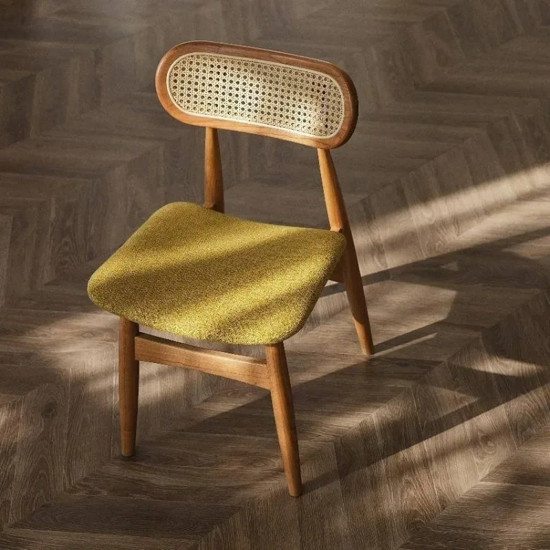 

Nordic Solid Wood Dining Chair Back Chair Office Chair Japanese Cherry Wood Soft Bag Mat Househol