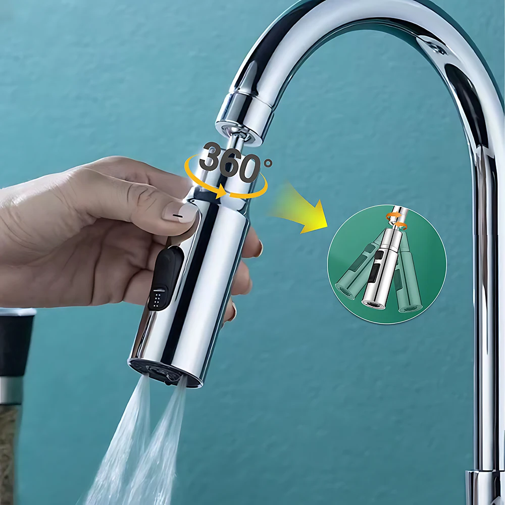 

1-10PCS Kitchen Taps Splashproof Head Spout Universal Extender Faucet Extended Bubbler Universal Faucet Universal Connector