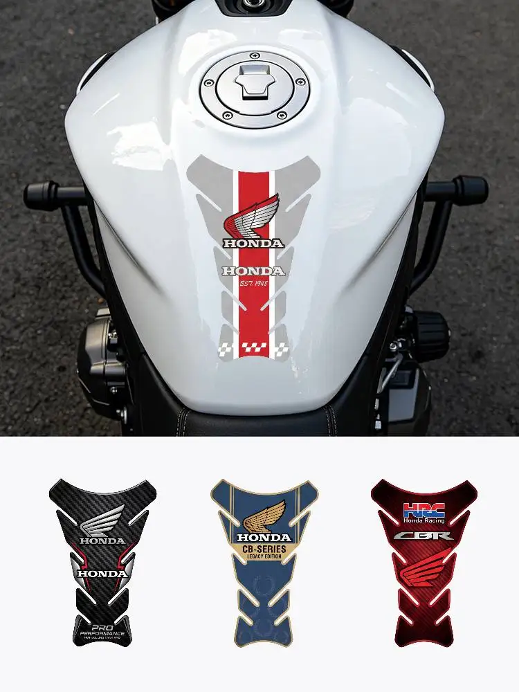 

Motorcycle PVC Tank Pad Tank Cap Protector Racing Sticker Universal