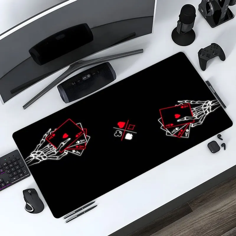 Poker Card Pattern Mouse Pad Gaming Desk Mat Non Slip Rubber Base Large Mouse Pad for PC Laptop Keyboard Office