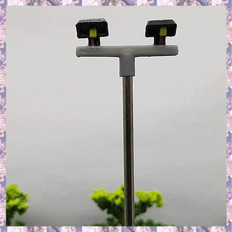 L73A 2025-50 Stuks 2Led Straatlantaarn 1:100 Ho Schaal Straat Licht Landschap Mini Lantaarnpaal Voor Zand Tafel model 2