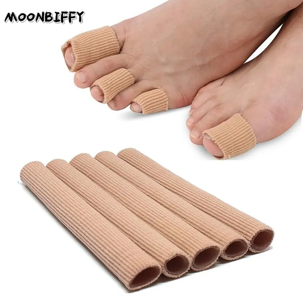 Silicone Cover Cut Toe Set Rib Fabric Gel Tube Sleeve Cap for Hammer Toe Finger Separation Protector Foot Care Finger Toe Tools